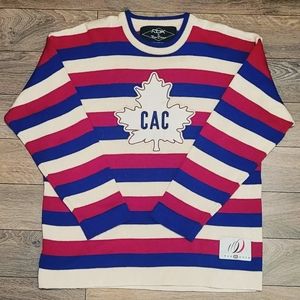 Adult Medium Reebok Montreal Canadiens Barberpole NHL Hockey Sweater Jersey